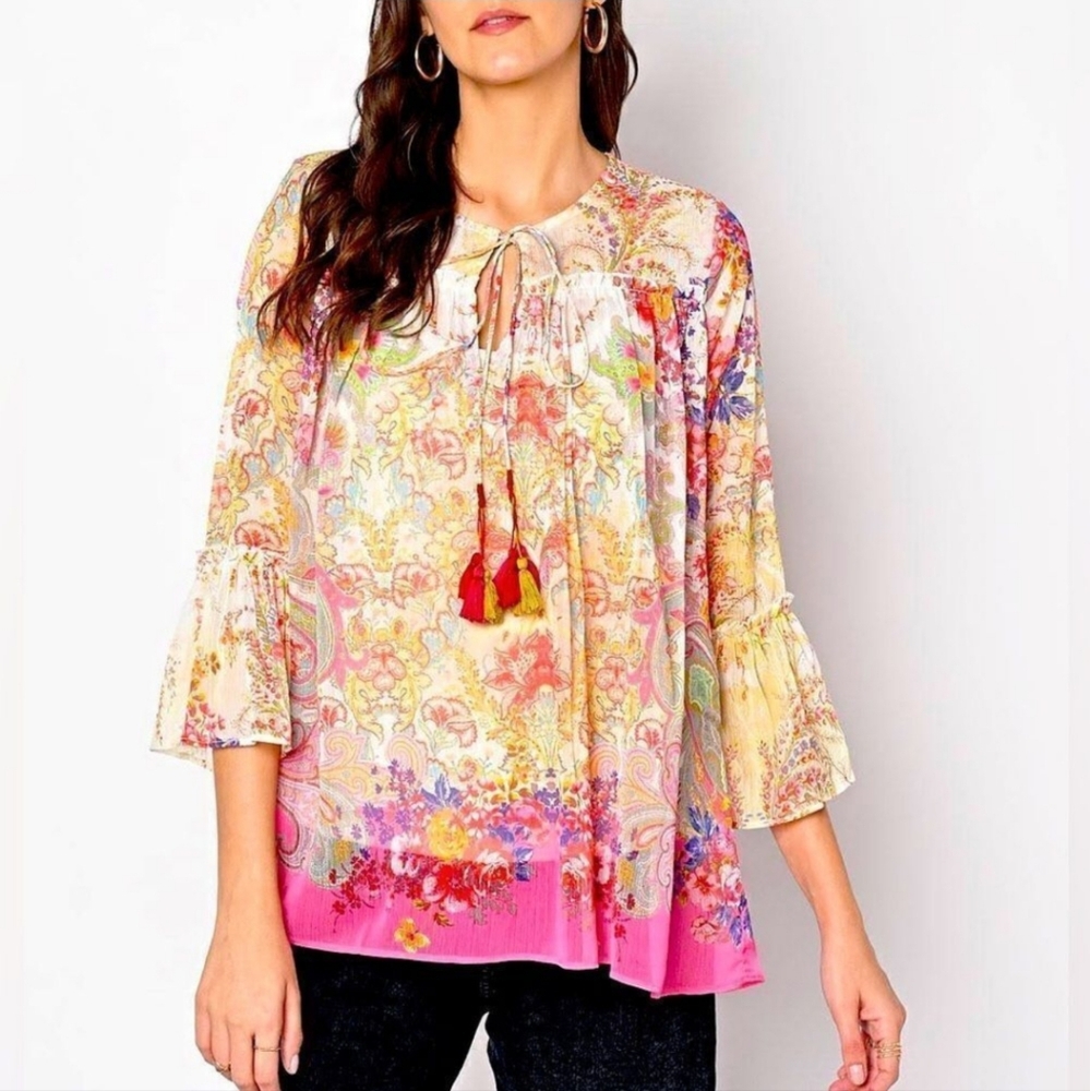 Aarke Ritu Kumar Ecru Printed Floral Top